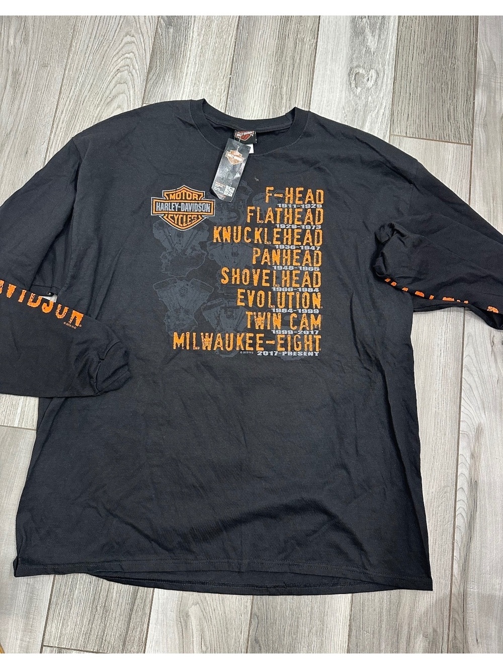 Harley-Davidson Woodstock Black Graphic Long Sleeve T-Shirt 2XL